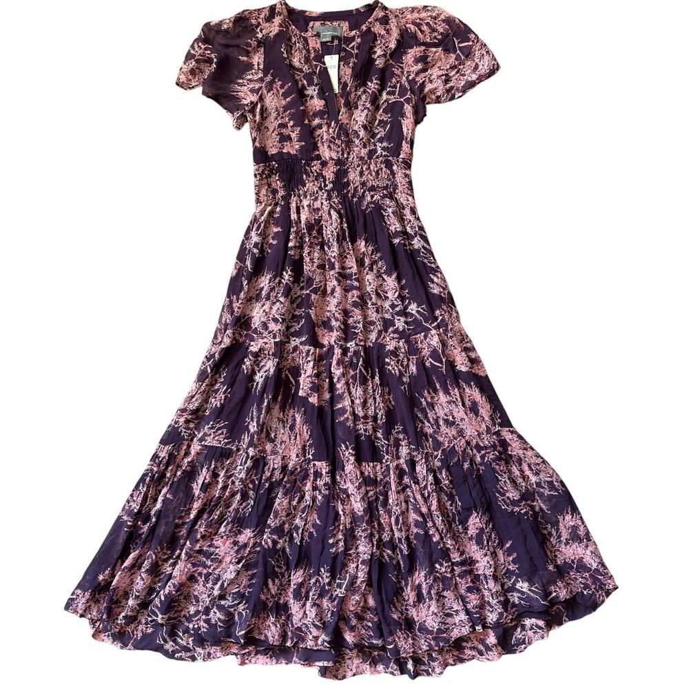 Anthropologie Somerset Maxi‎ Dress Chiffon Edition Pockets Size XS - Picture 7 of 14